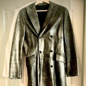 Steel grey leather jacket